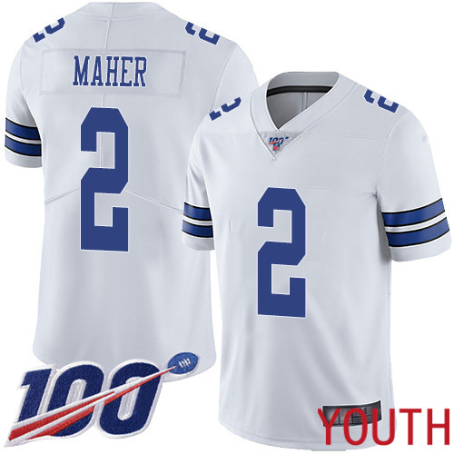 Youth Dallas Cowboys Limited White Brett Maher Road #2 100th Season Vapor Untouchable NFL Jersey->dallas cowboys->NFL Jersey